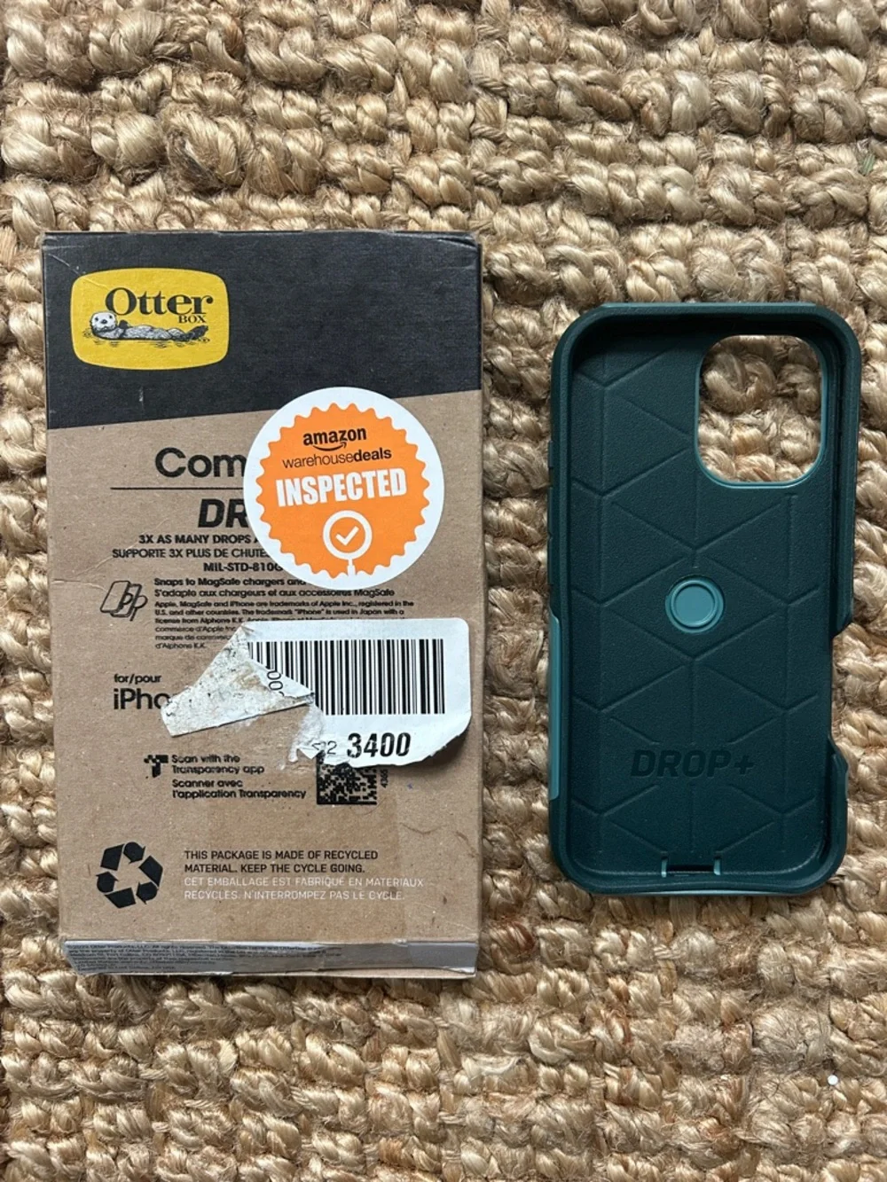 OtterBox iPhone 16 commuter series sagebrush green phone case